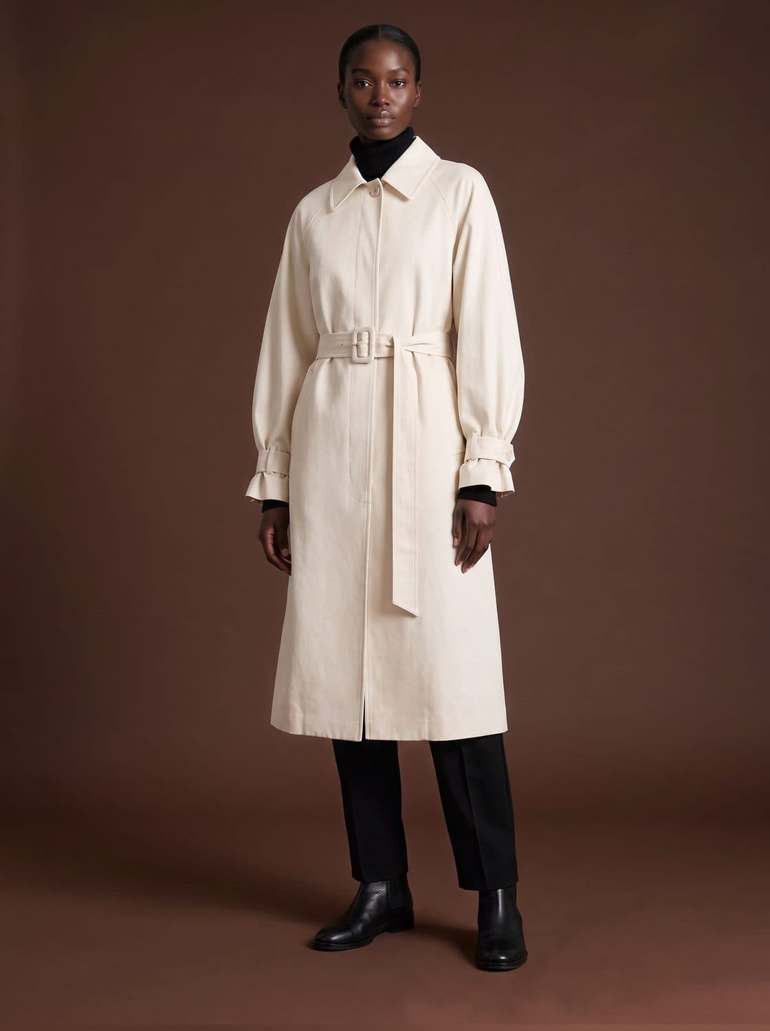 Hartwell Overcoat, worn by a model