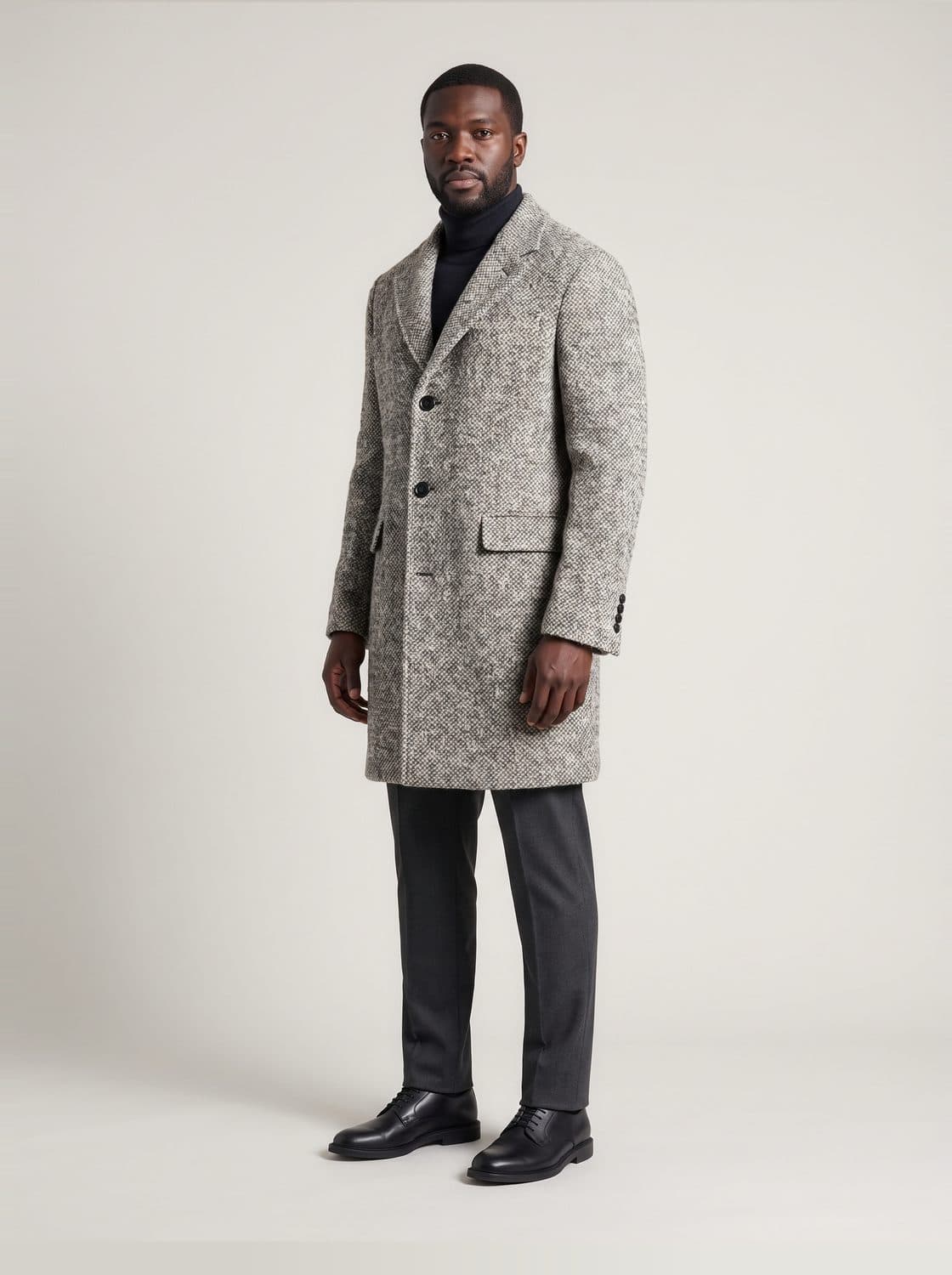 Cheddon Overcoat, worn by a model