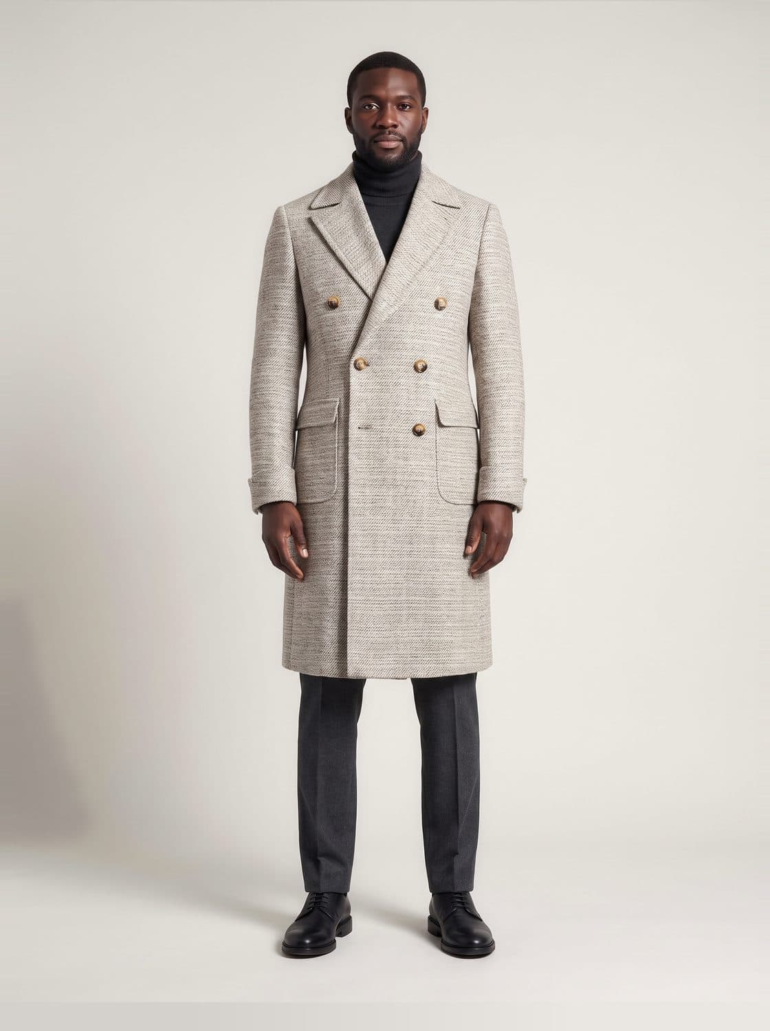 Aberford Overcoat, worn by a model