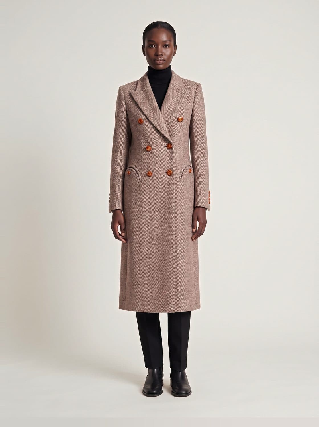 Carrick Overcoat, worn by a model