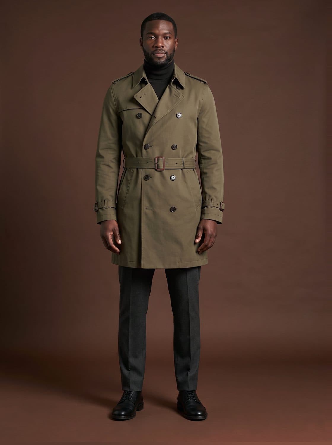 Girton Overcoat, worn by a model