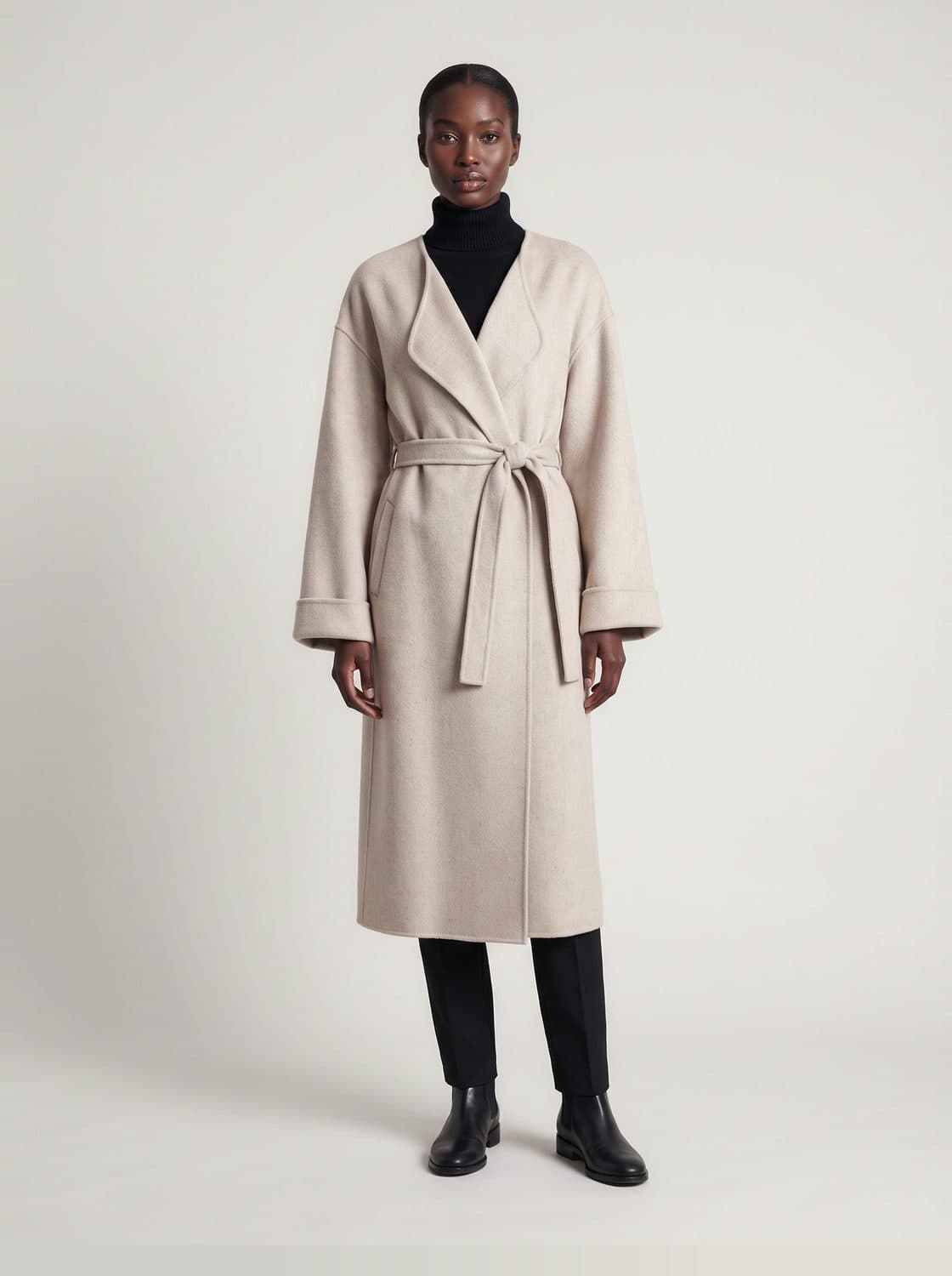 Elveden Overcoat, worn by a model