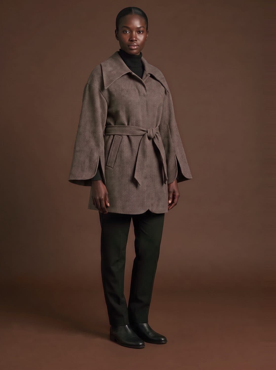 Colston Overcoat, worn by a model